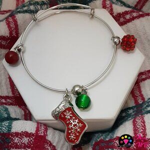 Festive Elegance: Red Stocking Bracelet Style 2